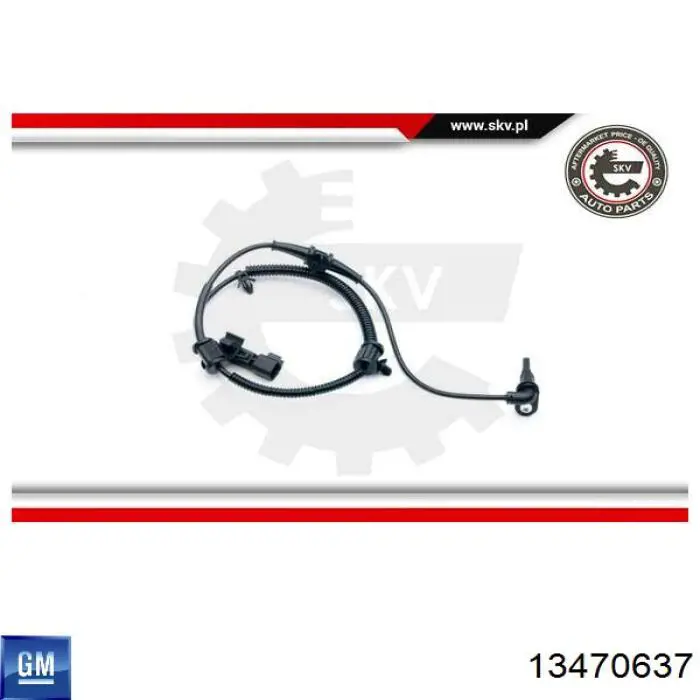 13470637 General Motors Sensor dianteiro de ABS