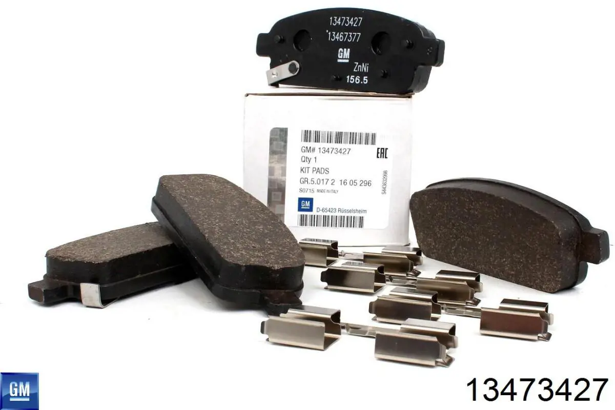 Задние тормозные колодки 13473427 General Motors