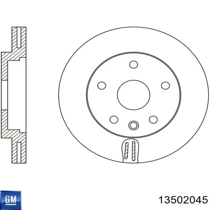 Купить 13502045 General Motors Ротор тормозной