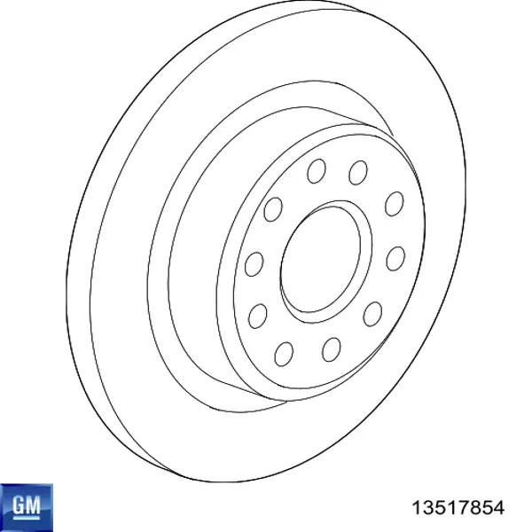 Купить 13517854 General Motors Диск тормозной задний