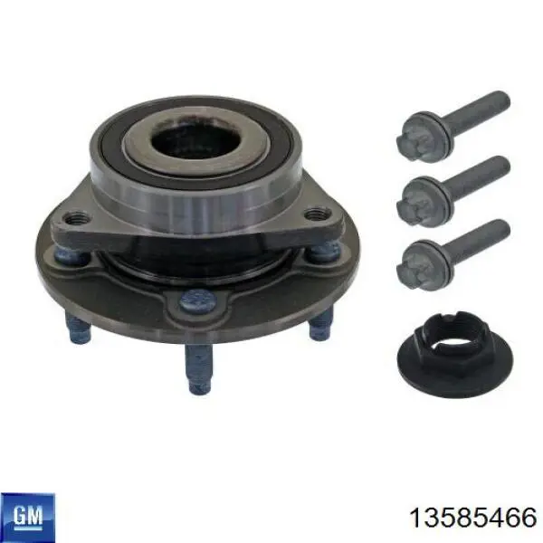 Cubo de rueda delantero 13585466 General Motors