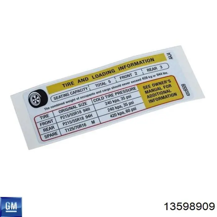 Вентиль для колеса Ford TPMS105