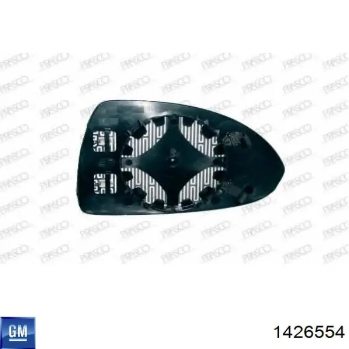Стекло правого зеркала заднего вида 1426554 General Motors