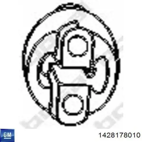 Подушка глушителя 1428178010 General Motors