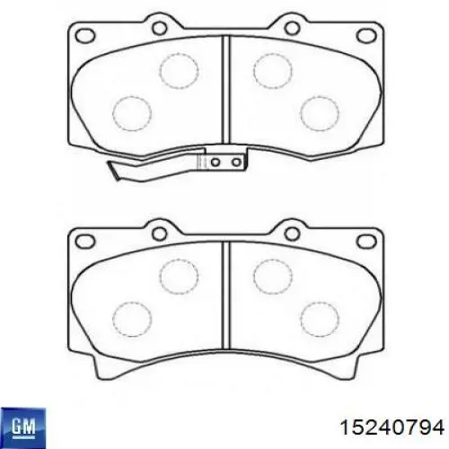15240794 General Motors Колодки передние