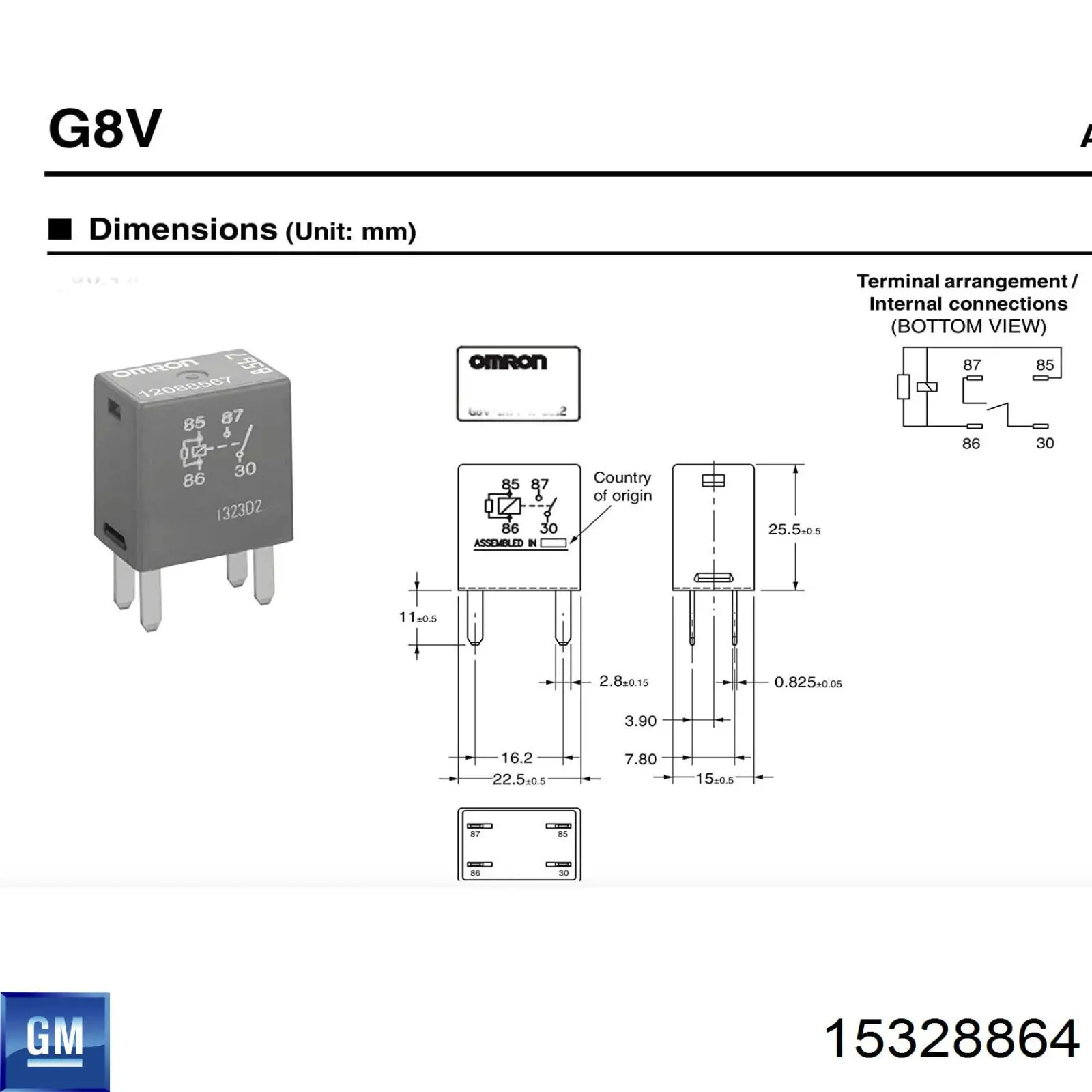 Купить 15328864 General Motors Реле