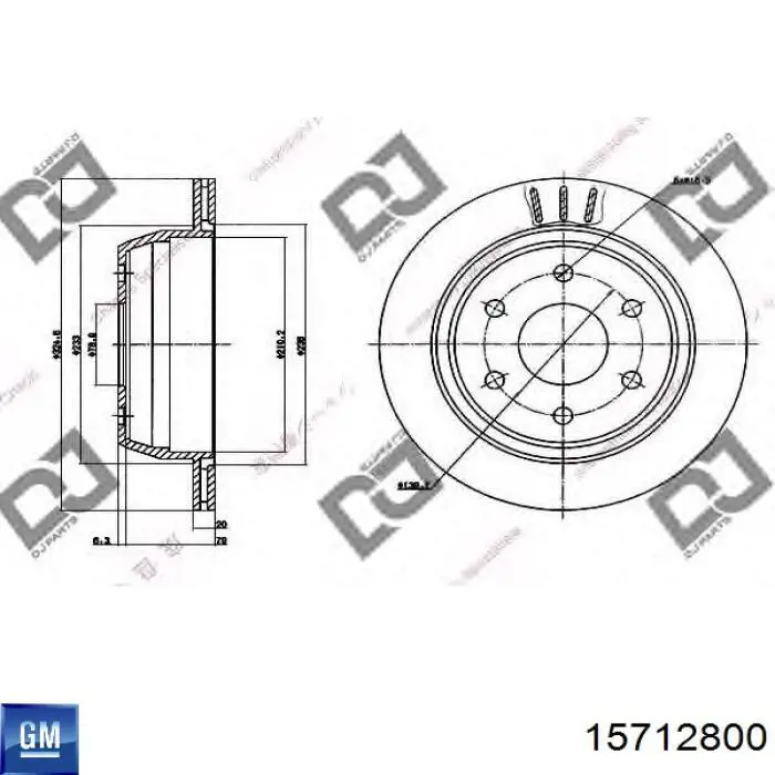Задний тормозной диск General Motors 15712800 цена, от 202.20 USD