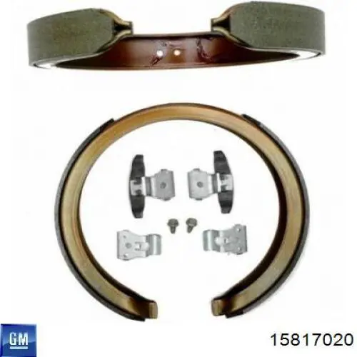 15817020 General Motors колодки ручника (стояночного тормоза)