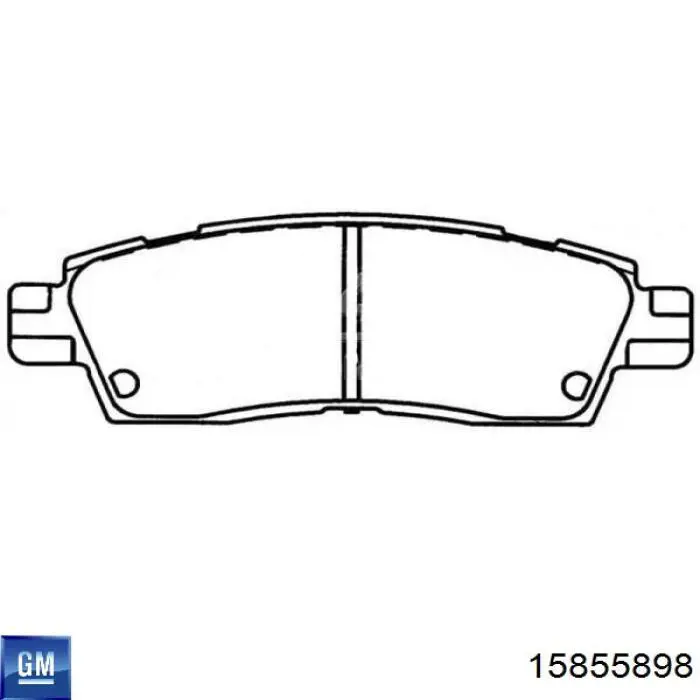 Задние тормозные колодки 15855898 General Motors