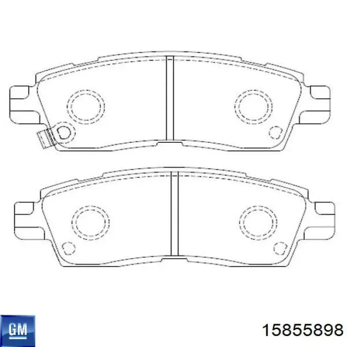 15855898 General Motors Колодки тормозные дисковые комплект