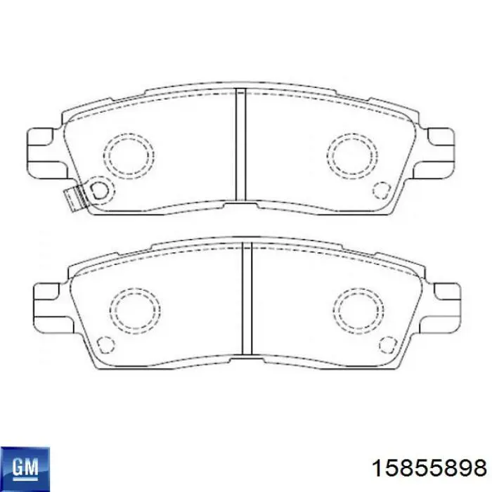 Купить 15855898 General Motors Колодки тормозные задние, дисковые