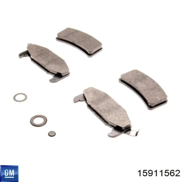 Передние тормозные колодки 15911562 General Motors