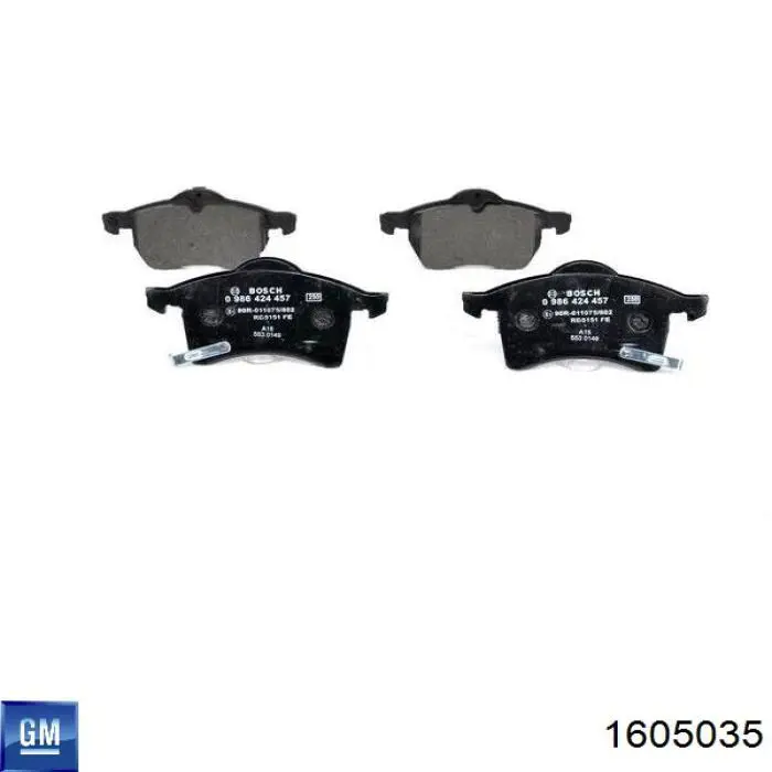 Купить 1605035 General Motors Колодки тормозные