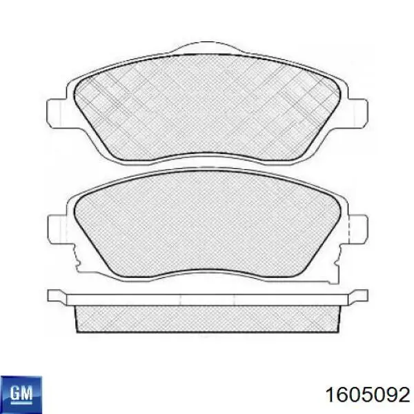 1605092 General Motors Колодки передние