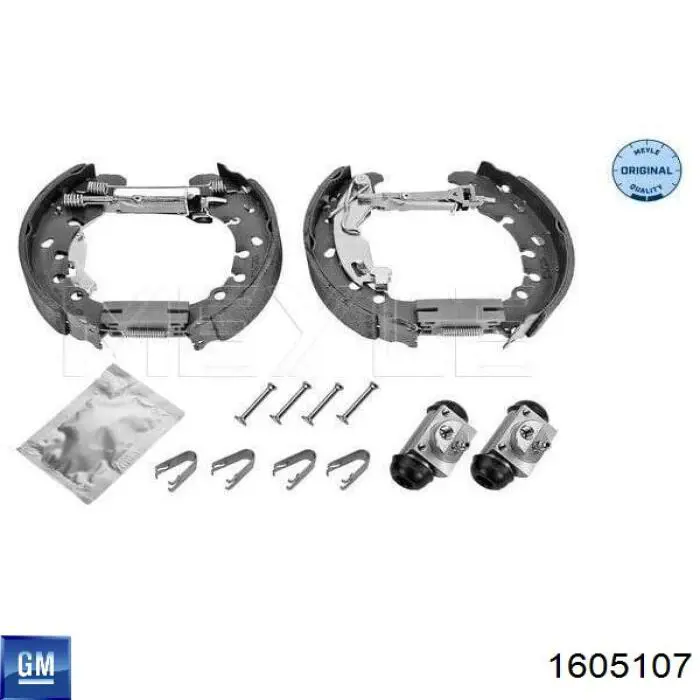 Купить 1605107 General Motors Задние барабанные тормозные колодки