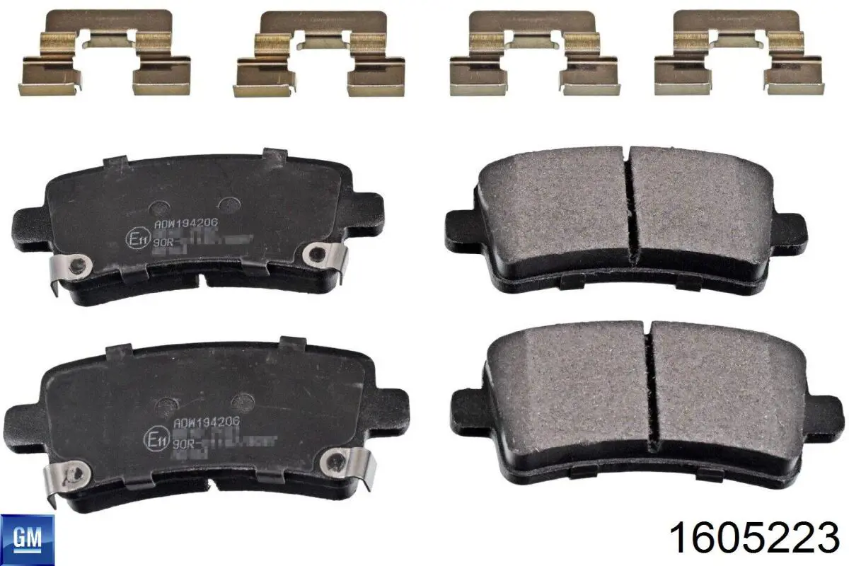 Колодки дисковые  General Motors 1605223 цена, от 20.76 USD
