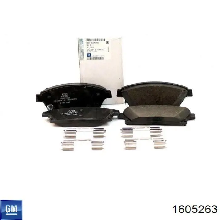 1605263 General Motors колодки тормозные передние дисковые