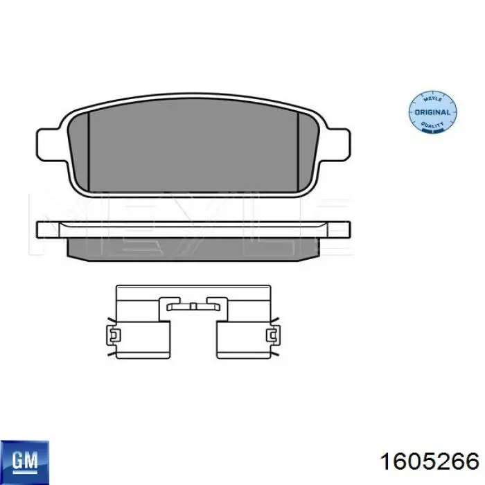 Купить 1605266 General Motors Колодки тормозные задние, дисковые