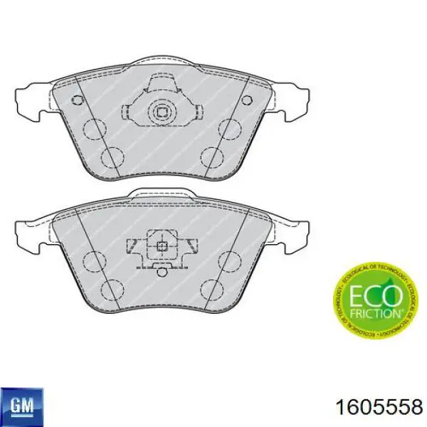 1605558 General Motors Колодки передние