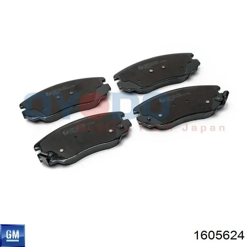 Передние тормозные колодки 1605624 General Motors