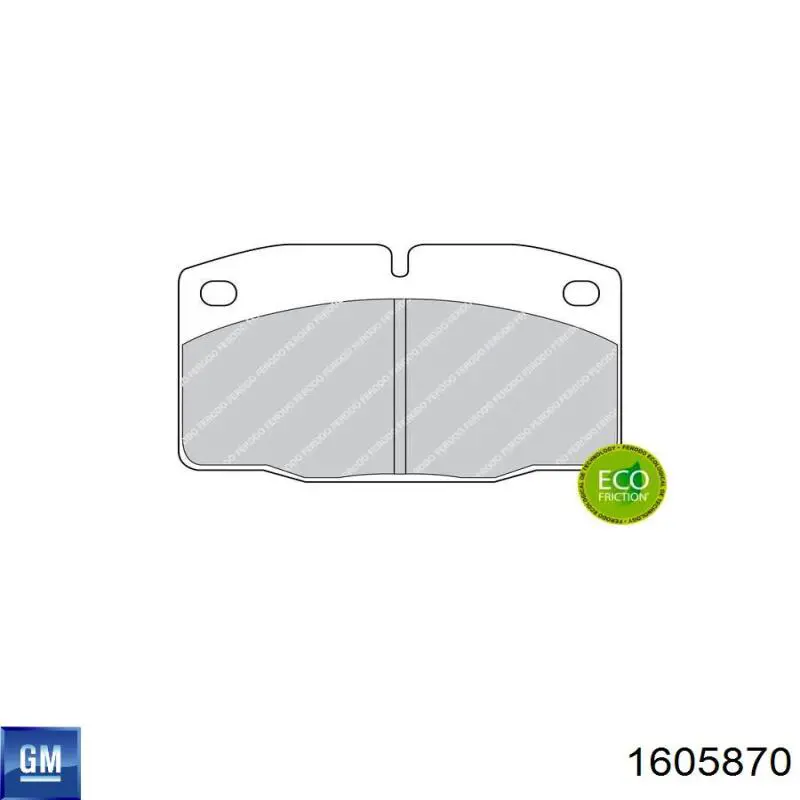 1605870 General Motors Колодки передние
