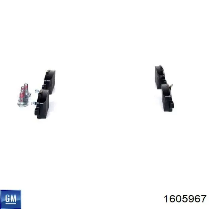 Купить 1605967 General Motors Колодки тормозные задние, дисковые