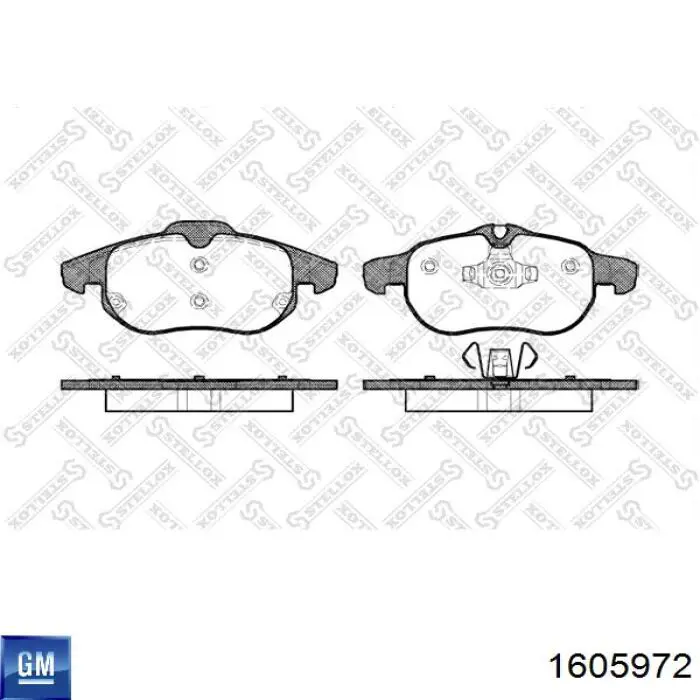 Колодки General Motors 1605972 цена, от 22.81 USD