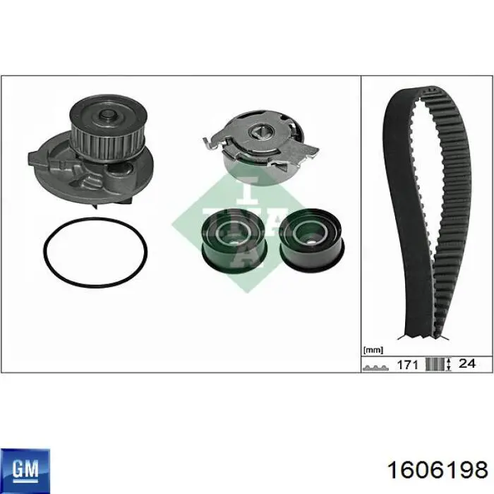 Купить 1606198 General Motors Комплект ГРМ