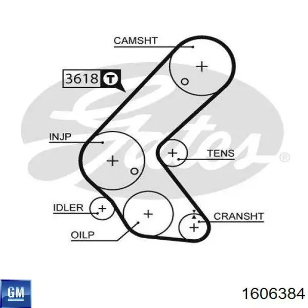 ГРМ ремни, комплект General Motors 1606384 цена, от 85.70 USD