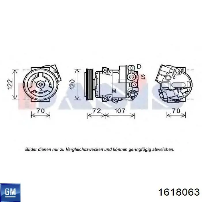 1618063 General Motors Компрессор хладагента