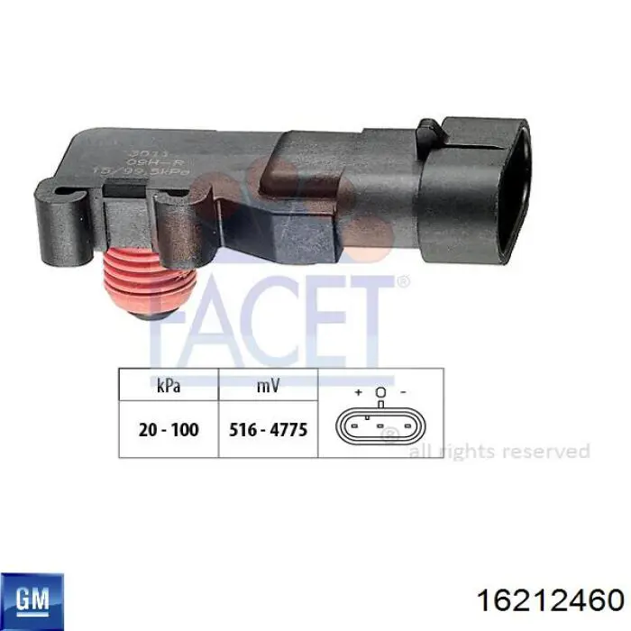Купить 16212460 General Motors Датчик MAP
