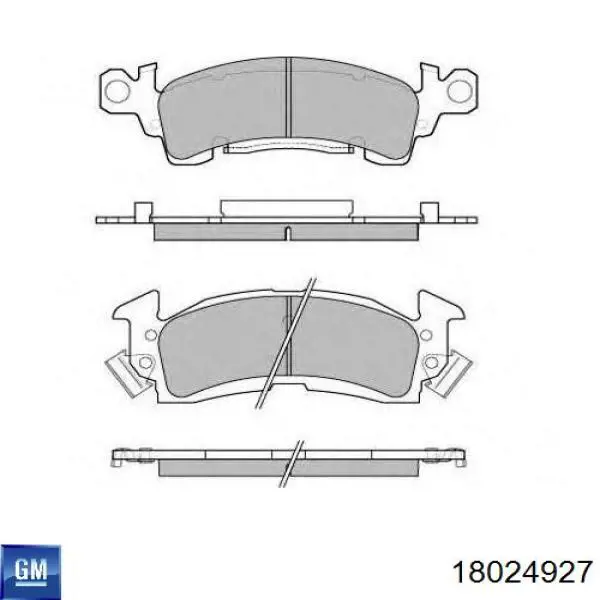 Передние тормозные колодки 12510033 General Motors