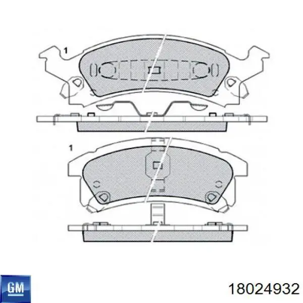 Купить 18024932 General Motors Колодки тормозные