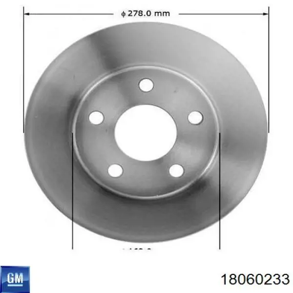 18060233 General Motors Диск тормозной передний