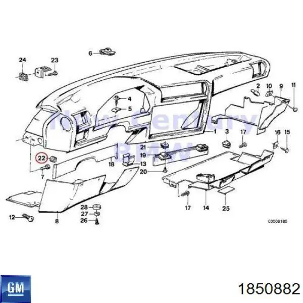  General Motors 1850882 цена, от 28.12 USD