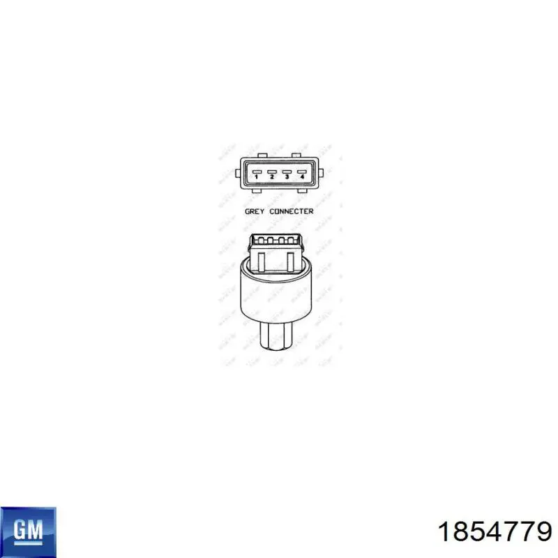 Датчик абсолютного давления кондиционера 1854779 General Motors