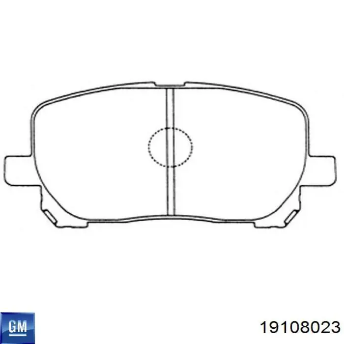 Передние тормозные колодки 19108023 General Motors