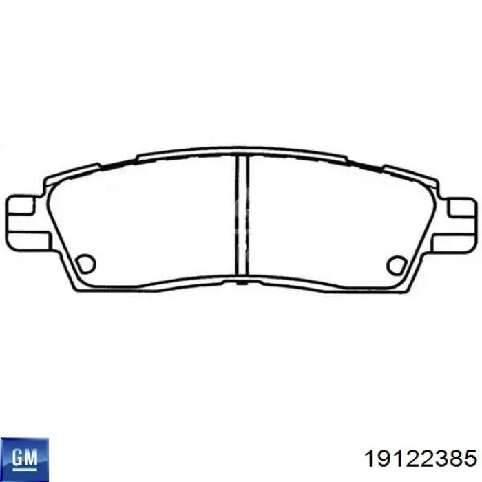 Задние тормозные колодки 19122385 General Motors