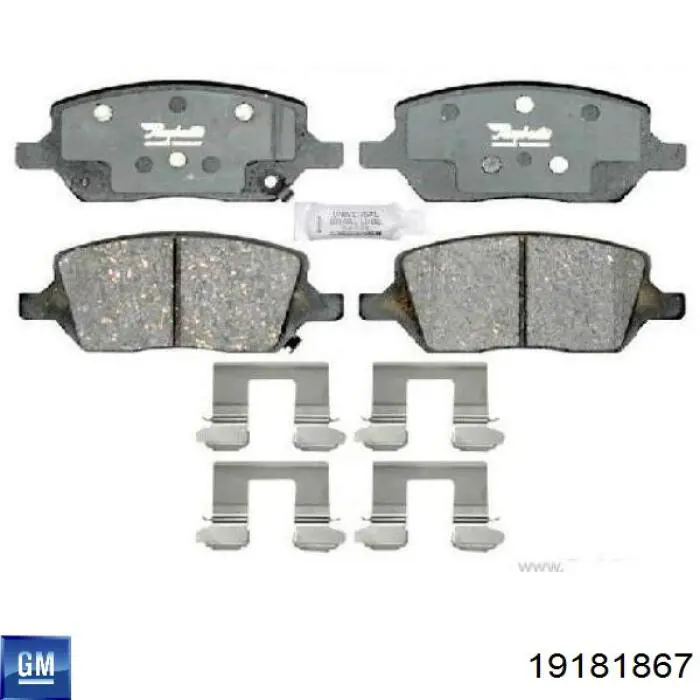 Задние тормозные колодки 19178361 General Motors
