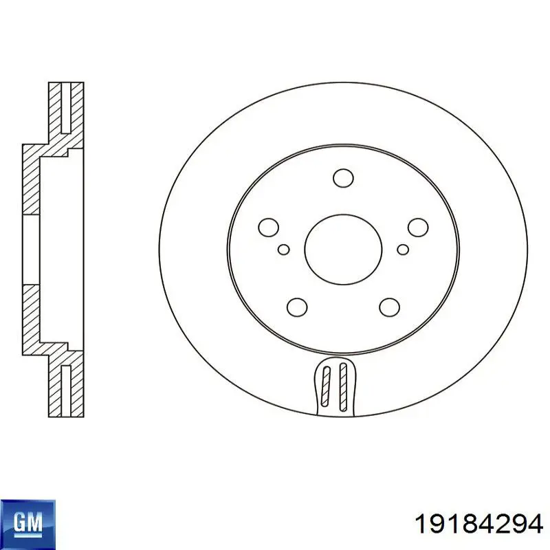 Тормоз дисковый передний General Motors 19184294 цена, от 46.84 USD