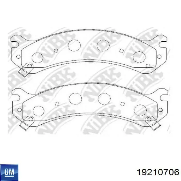 19210706 General Motors Колодки передние