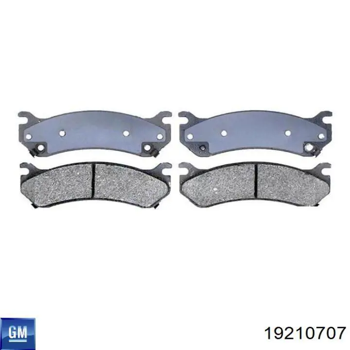 Задние тормозные колодки 19210707 General Motors