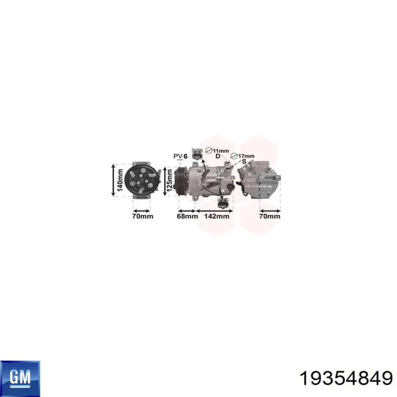 19354849 General Motors Компрессор хладагента