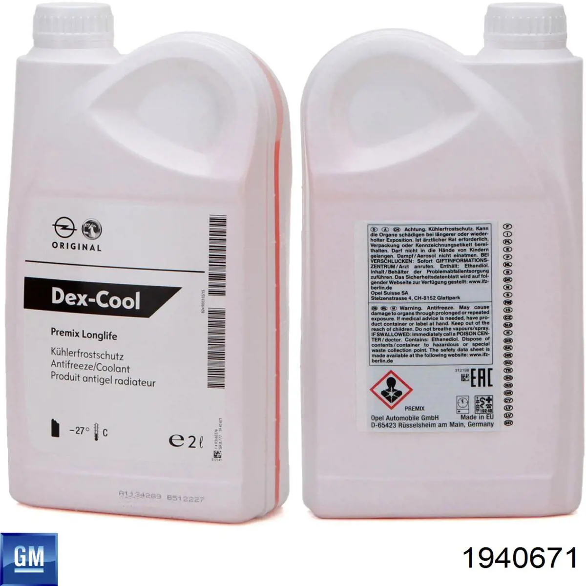 1940671 GM Liquido refrigerante original y equivalente