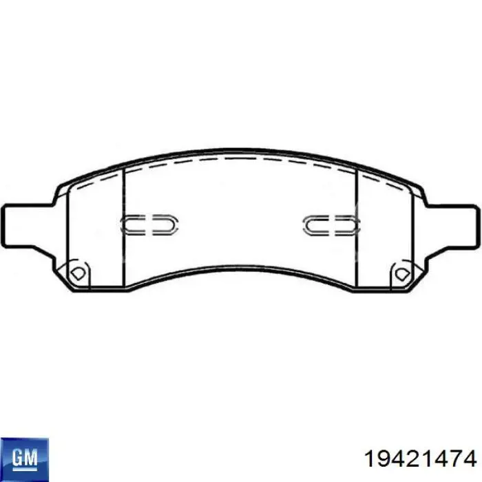 19421474 General Motors Колодки передние