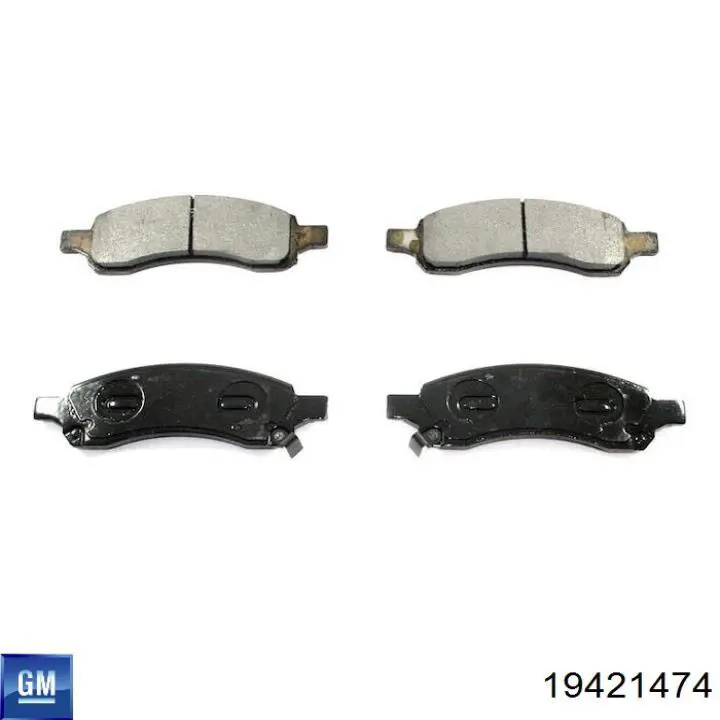 Передние тормозные колодки 19421474 General Motors