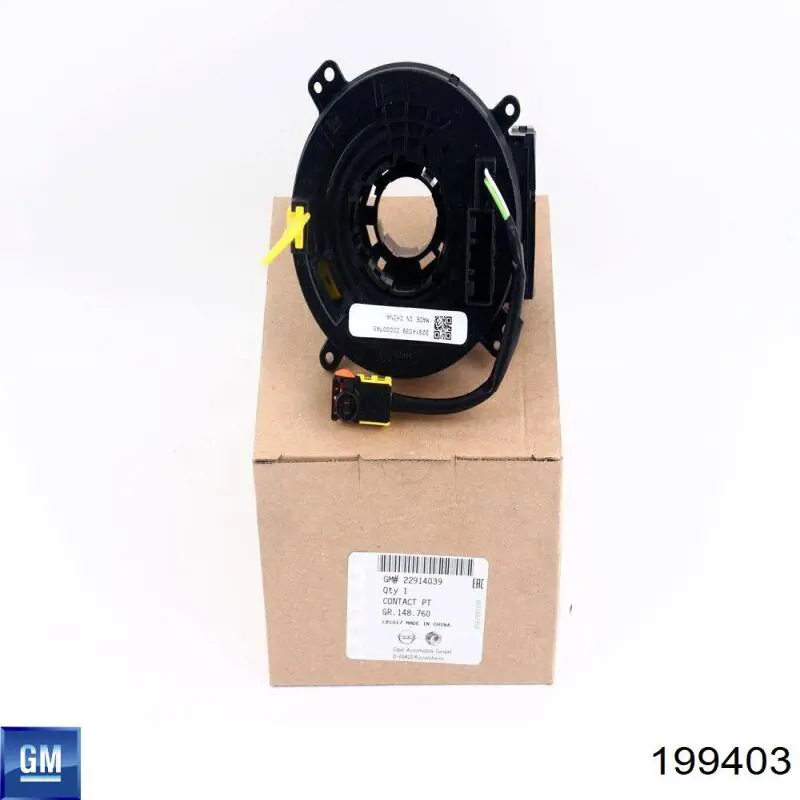 95164179 General Motors кольцо airbag контактное, шлейф руля