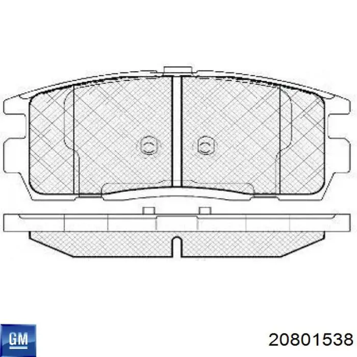 Купить 20801538 General Motors Колодки тормозные задние, дисковые