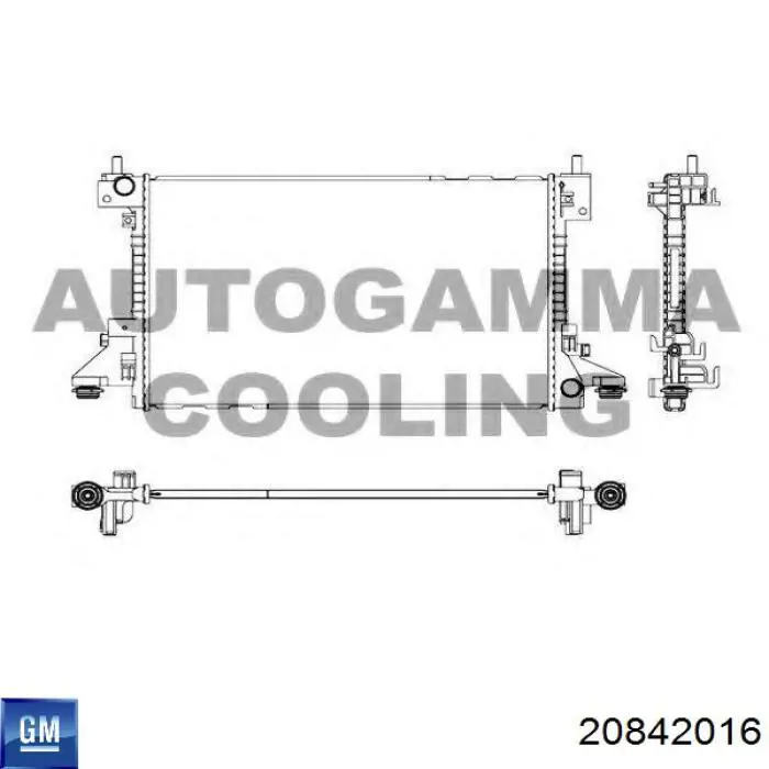 20842016 General Motors Радиатор основной
