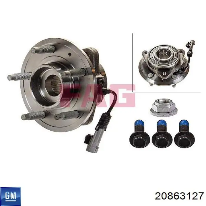 Ступицы передних колес General Motors 20863127 цена, от 105.25 USD